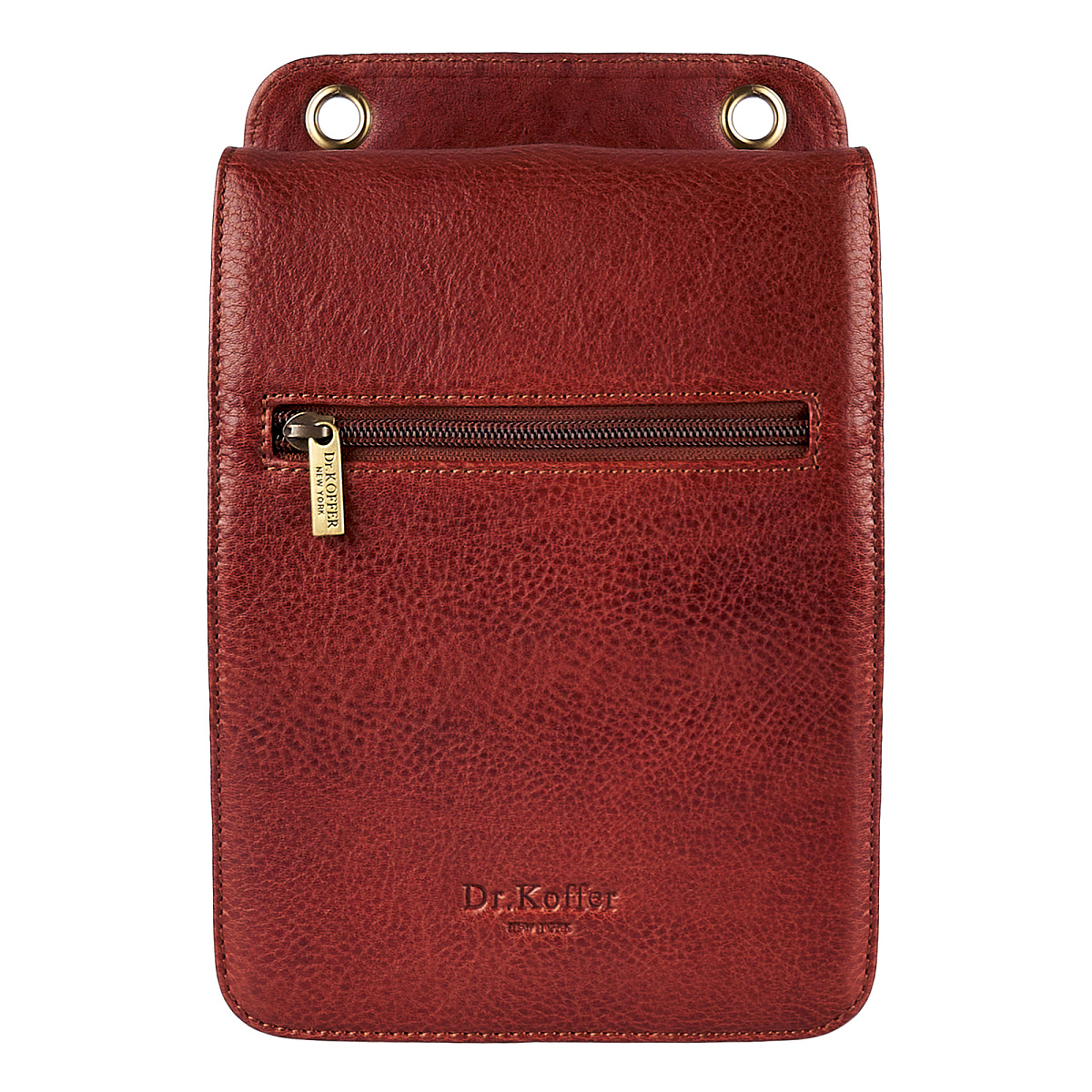 Сумка через плечо Dr.Koffer из натуральной кожи коричневая