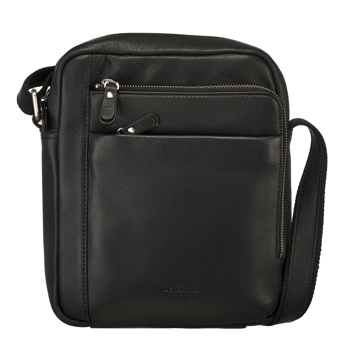 Сумка через плечо Dr.Koffer из натуральной кожи черная