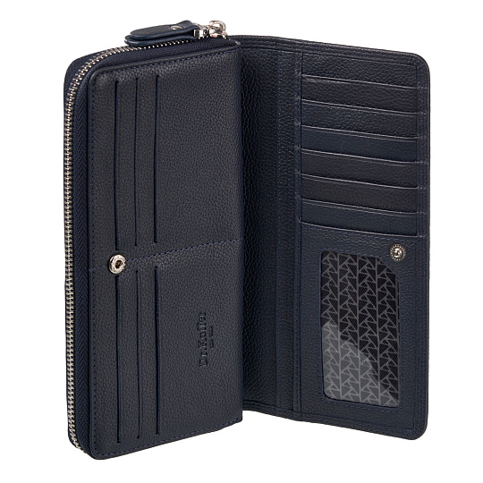 Портмоне Dr.Koffer из натуральной кожи синее