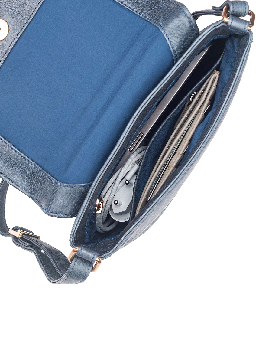 Женская сумка Dr. Koffer из натуральной кожи синяя