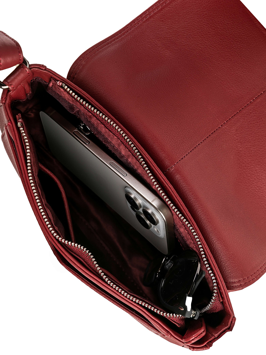 Женская сумка Dr.Koffer из натуральной кожи красная