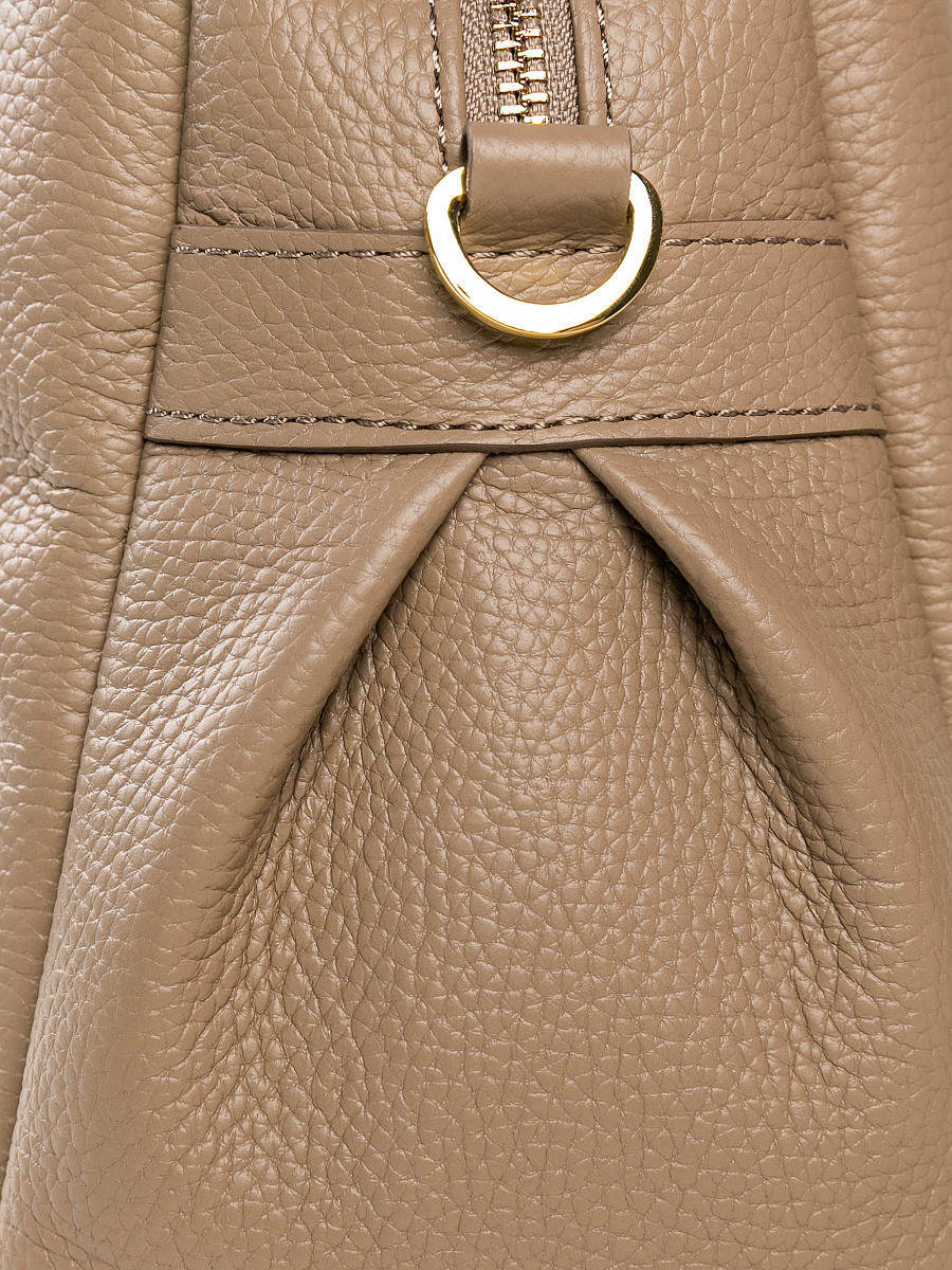 Женская сумка Dr. Koffer из натуральной кожи бежевая