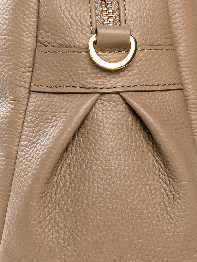 Женская сумка Dr. Koffer из натуральной кожи бежевая