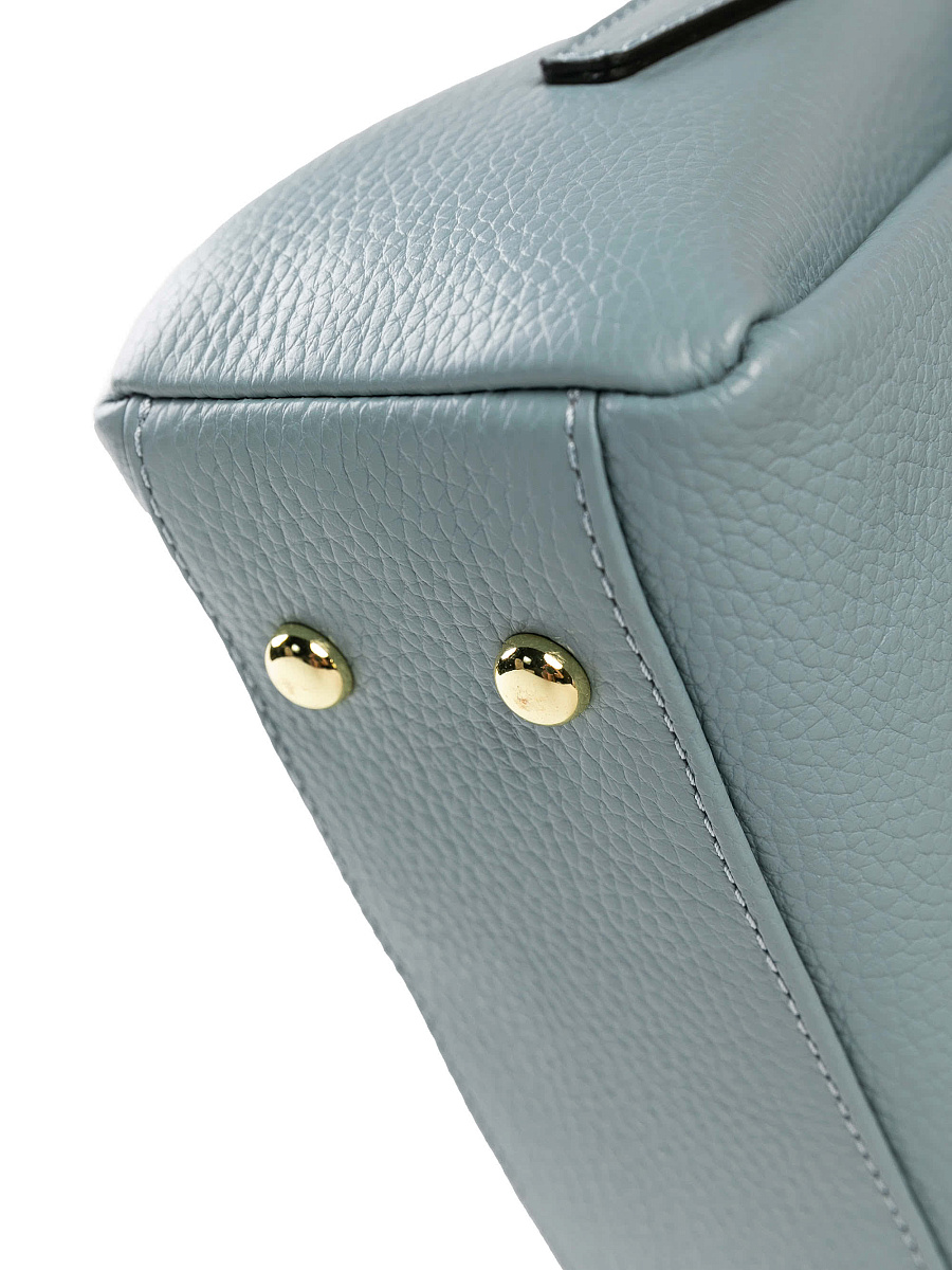 Женская сумка Dr. Koffer из натуральной кожи голубая