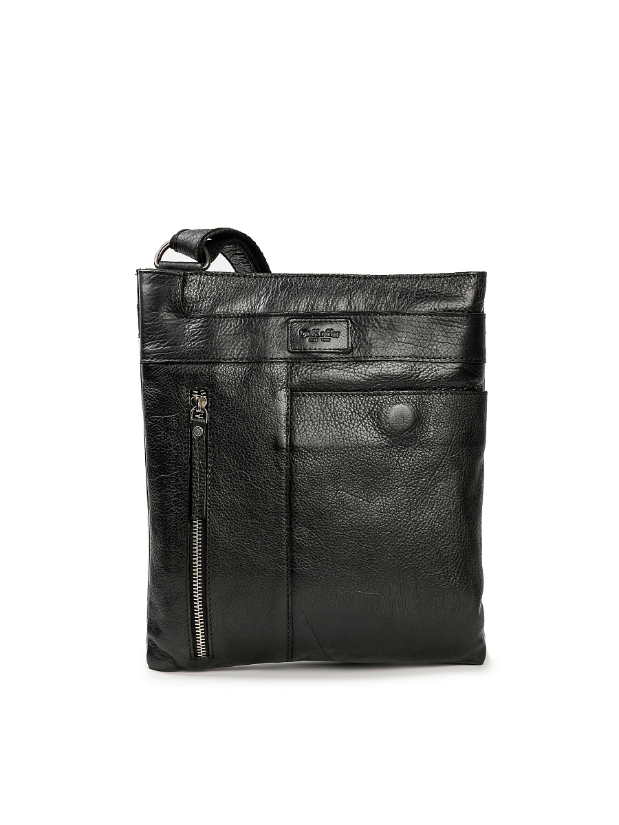 Сумка через плечо Dr.Koffer из натуральной кожи черная