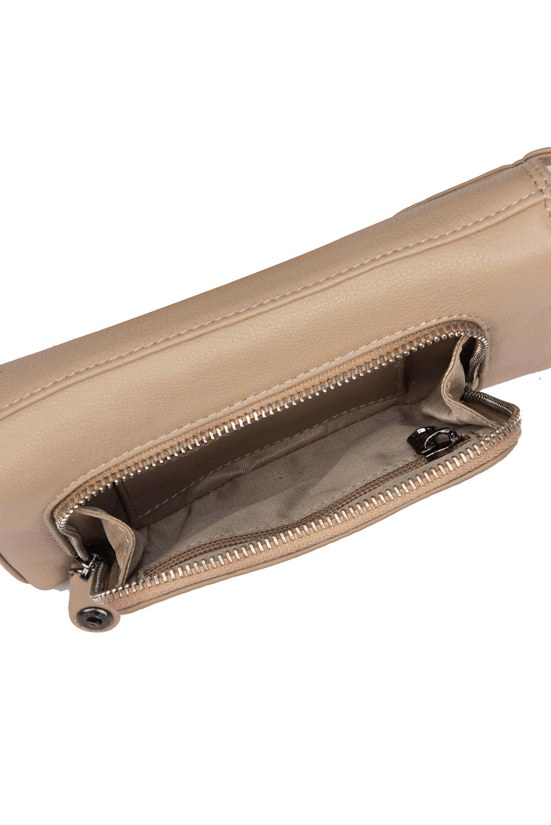 Сумка через плечо Dr.Koffer из натуральной кожи бежевая