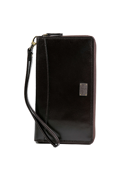 Портмоне Dr.Koffer из натуральной кожи коричневое