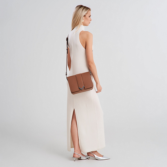 Женская сумка Dr.Koffer из натуральной кожи коричневая