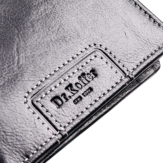 Портмоне Dr.Koffer из натуральной кожи черное