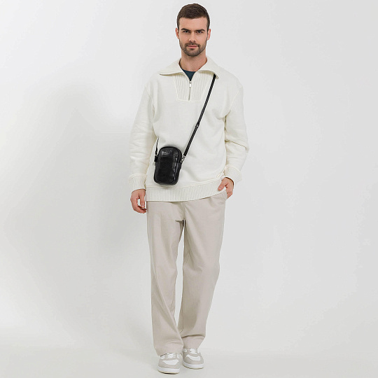 Сумка через плечо Dr.Koffer из натуральной кожи черная