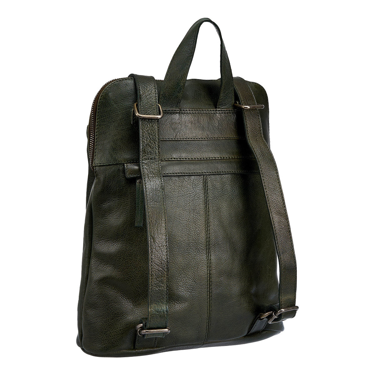 Рюкзак Dr.Koffer из натуральной кожи зеленый