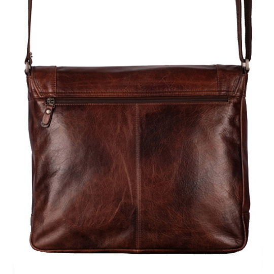 Темно-коричневая мужская сумка из кожи с принтом Dr.Koffer M402438-106-09