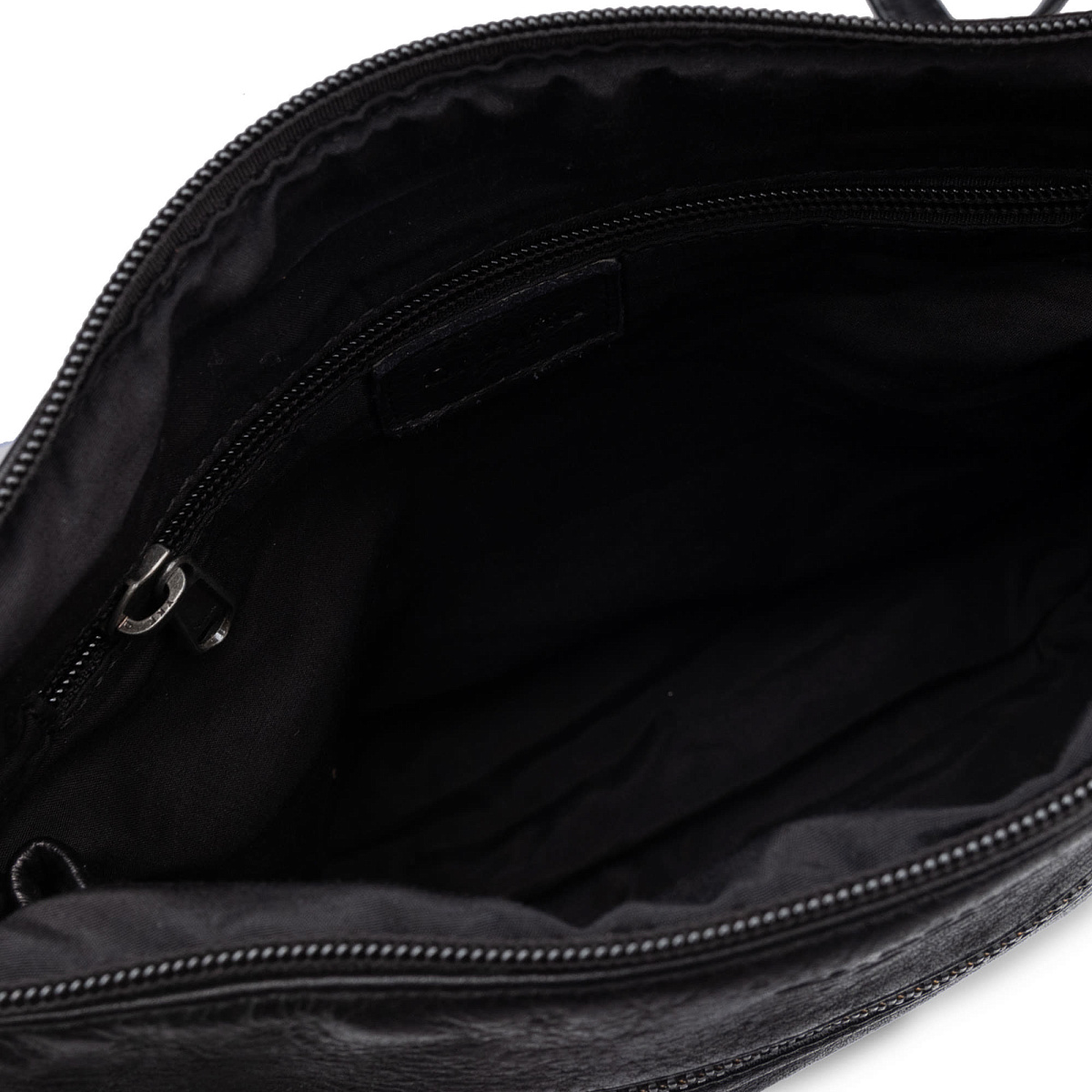 Сумка через плечо Dr.Koffer из натуральной кожи черная