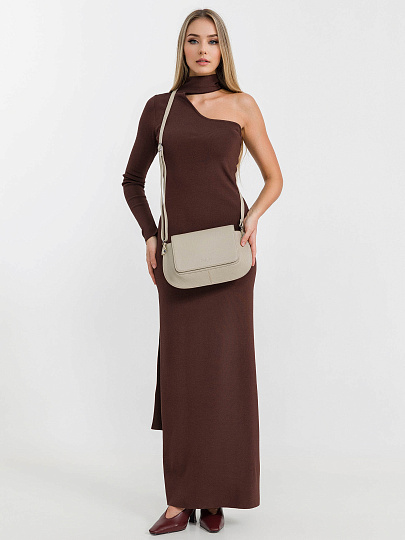 Женская сумка Dr.Koffer из натуральной кожи бежевая