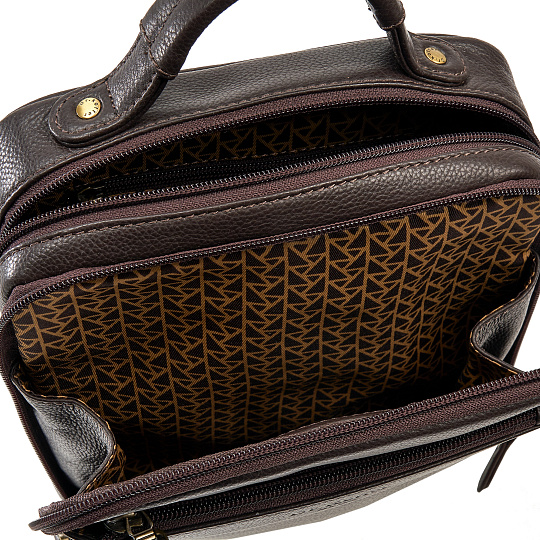 Сумка через плечо Dr.Koffer из натуральной кожи коричневая