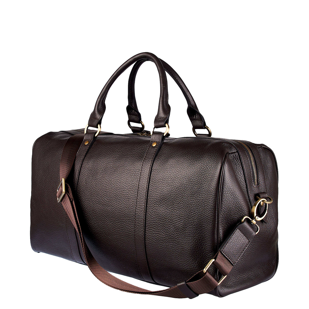 Дорожная сумка Dr.Koffer из натуральной кожи коричневая