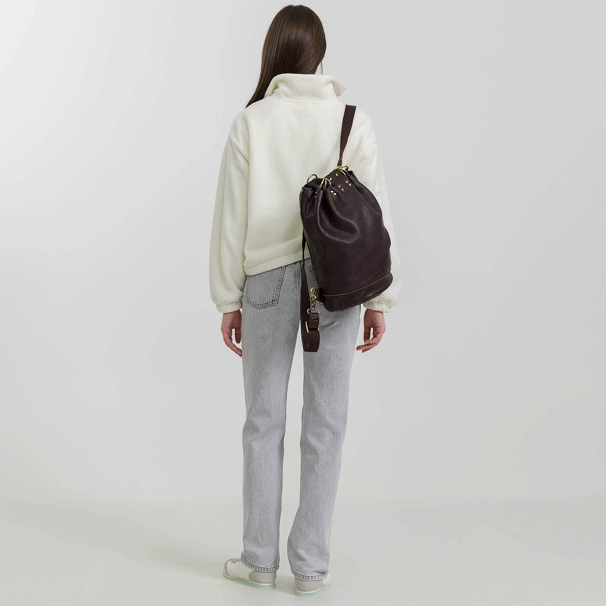 Рюкзак Dr.Koffer из натуральной кожи темно-коричневый