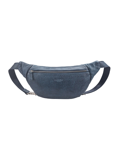 Сумка на пояс Dr. Koffer из натуральной кожи синяя