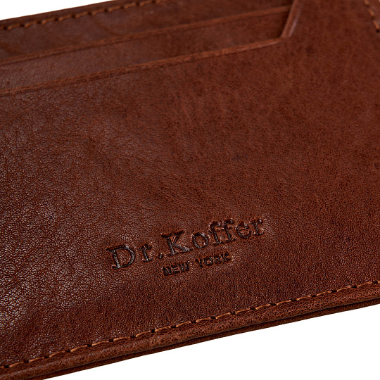 Кредитница Dr.Koffer из натуральной кожи коричневая