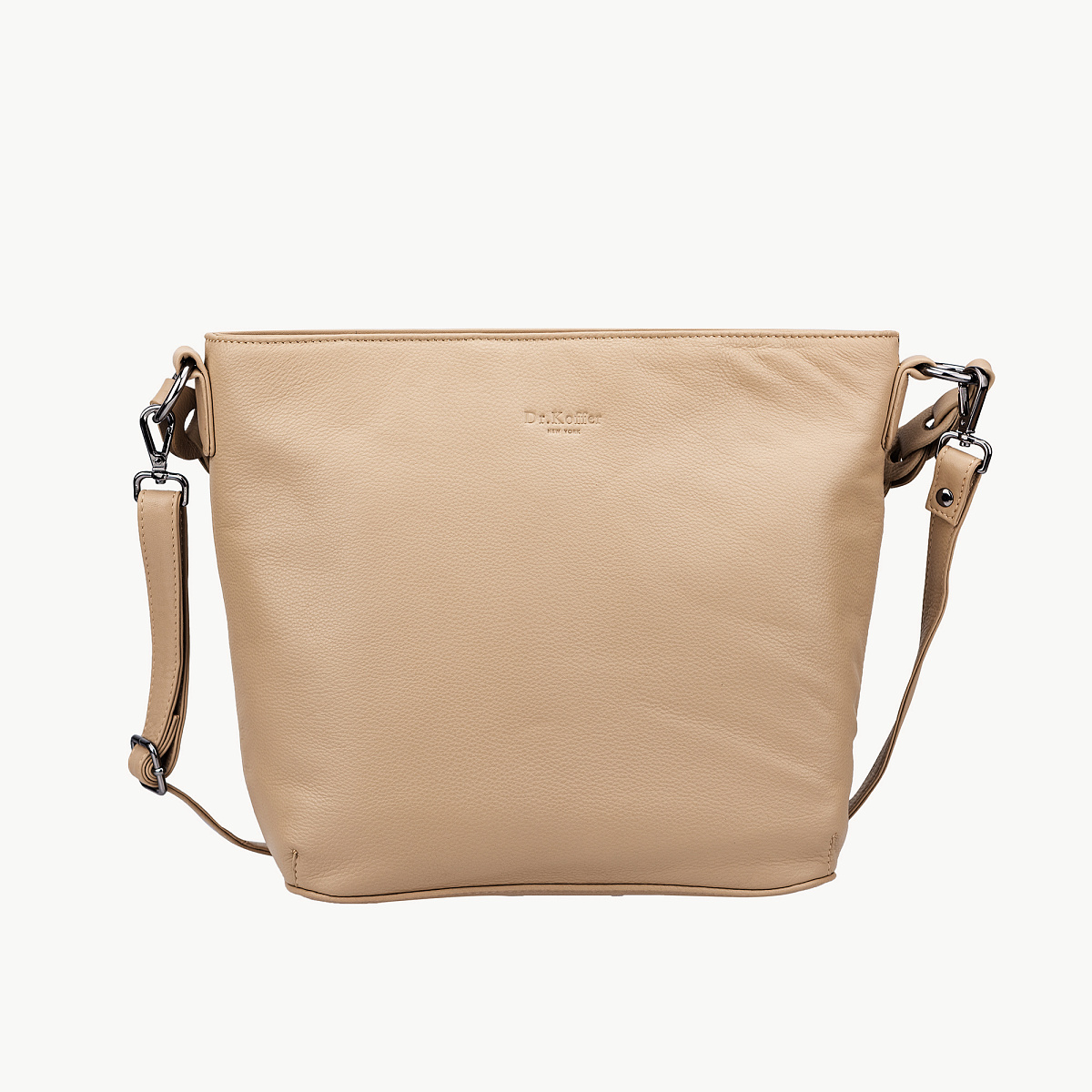 Женская сумка Dr.Koffer из натуральной кожи бежевая