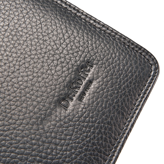 Деловая сумка Dr.Koffer из натуральной кожи черная