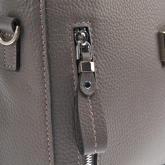 Женская сумка Dr. Koffer из натуральной кожи серая