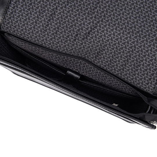 Деловая сумка Dr.Koffer из натуральной кожи черная