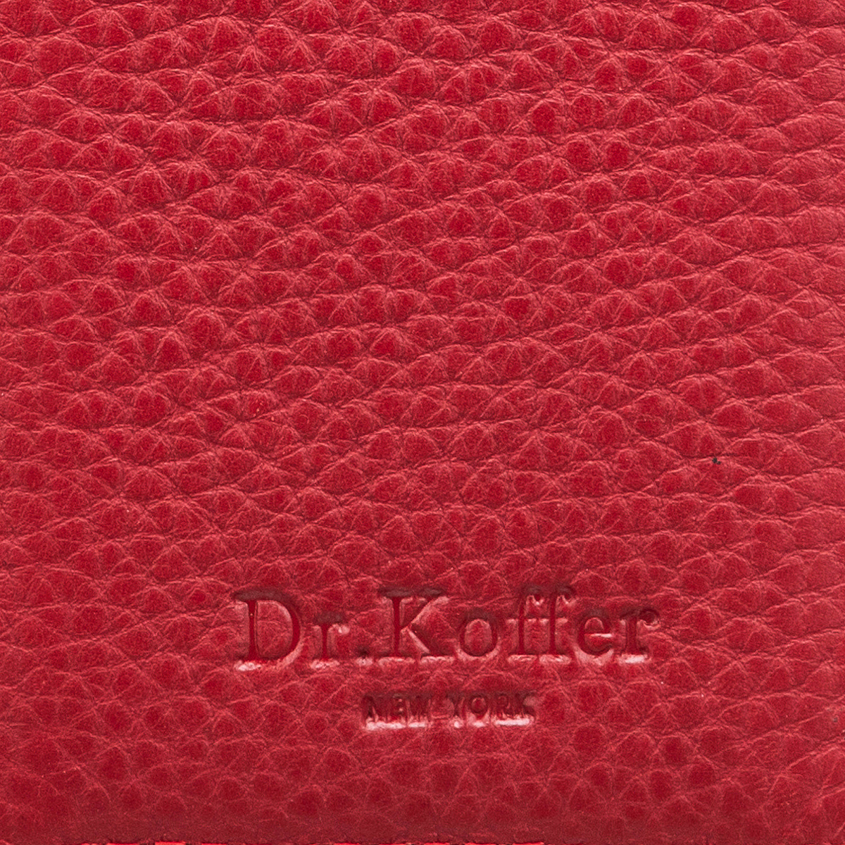 Кредитница Dr.Koffer из натуральной кожи красная