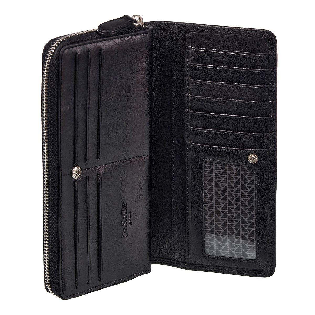 Портмоне Dr.Koffer из натуральной кожи черное