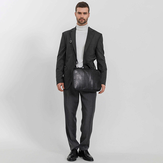 Папка для документов с ручкой Dr. Koffer из натуральной кожи