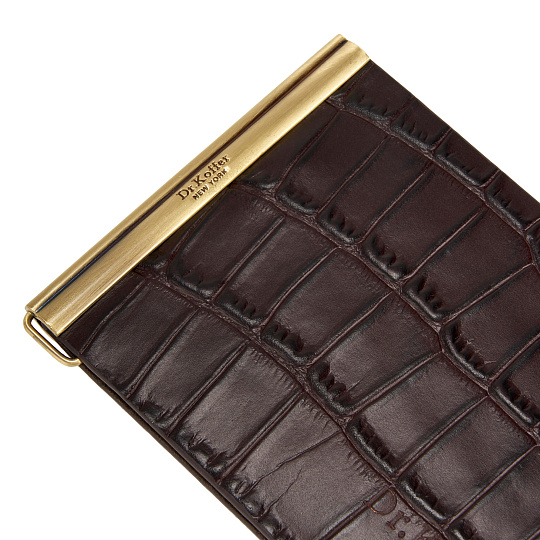 Зажим для денег Dr.Koffer из натуральной кожи коричневый