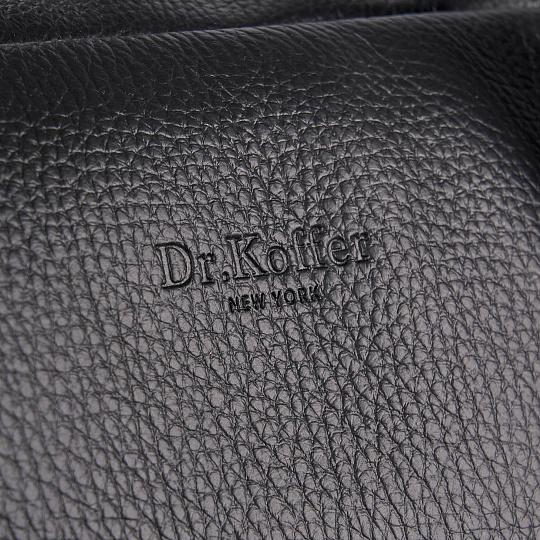 Сумка дорожная Dr.Koffer из натуральной кожи черная