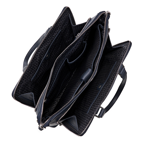 Деловая сумка Dr.Koffer из натуральной кожи черная