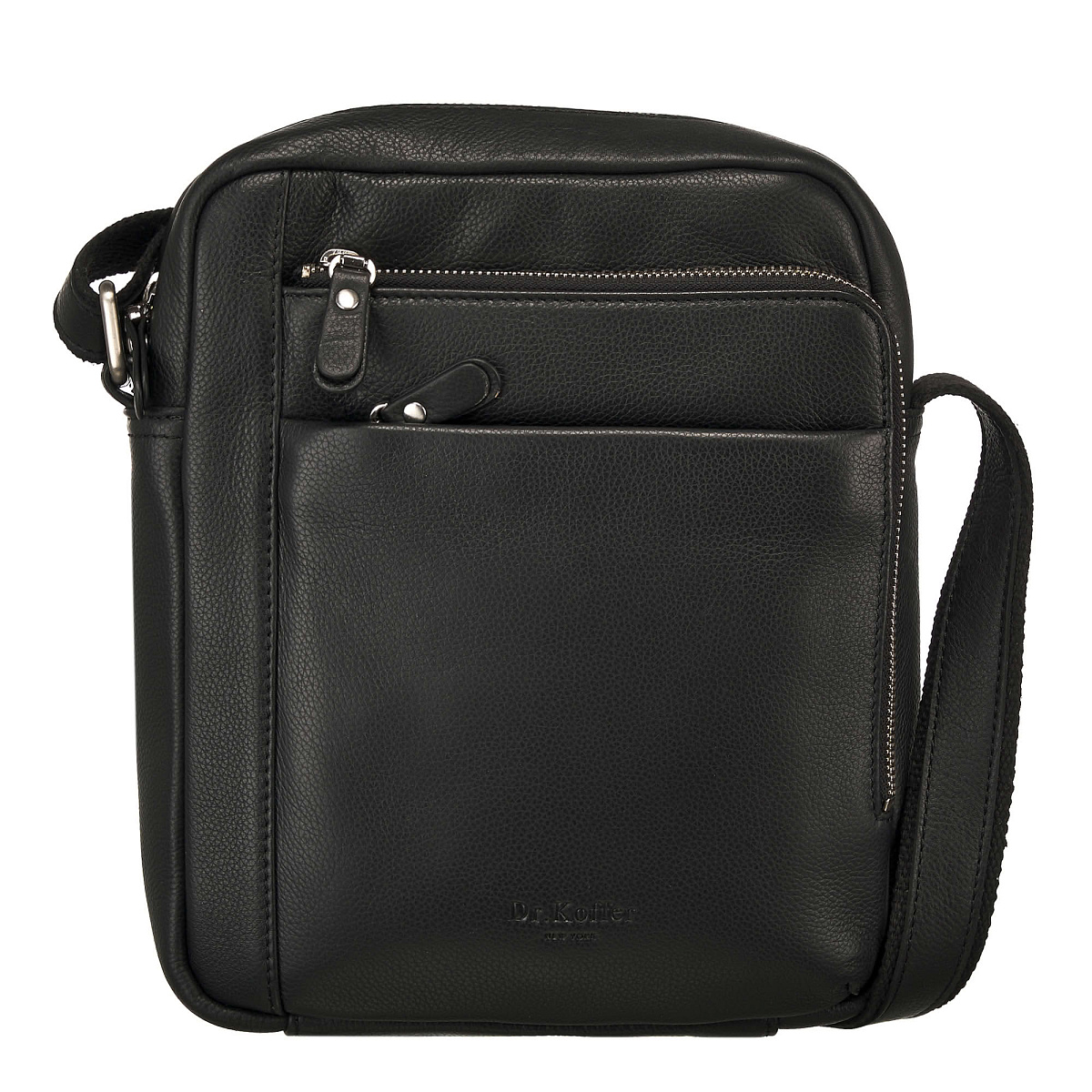 Сумка через плечо Dr.Koffer из натуральной кожи черная