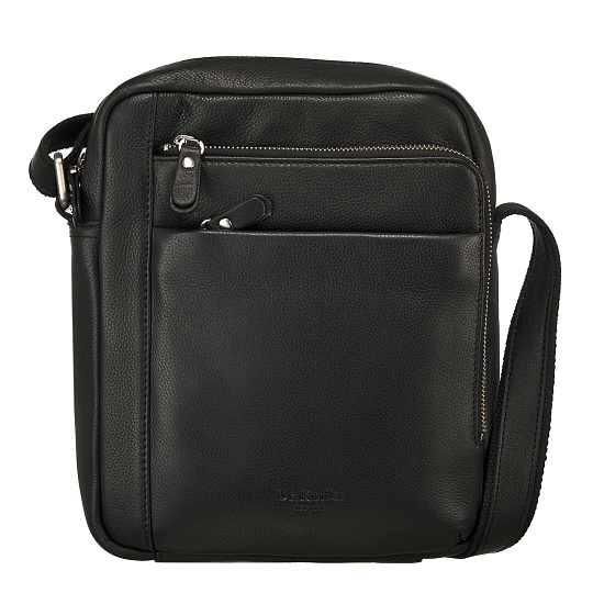 Сумка через плечо Dr.Koffer из натуральной кожи черная