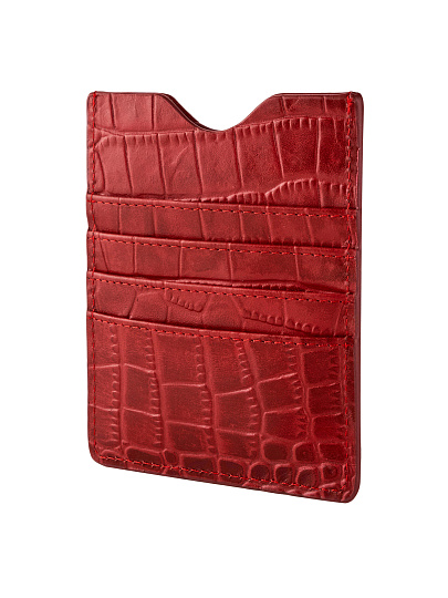 Кредитница Dr.Koffer из натуральной кожи красная