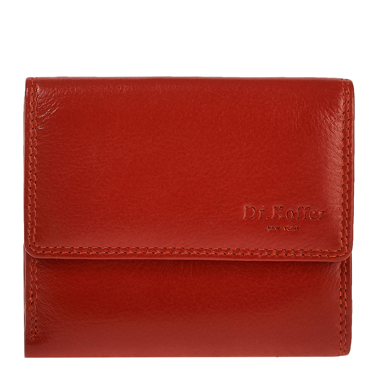 Портмоне Dr.Koffer из натуральной кожи оранжевое