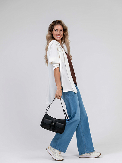 Женская сумка Dr.Koffer из натуральной кожи черная