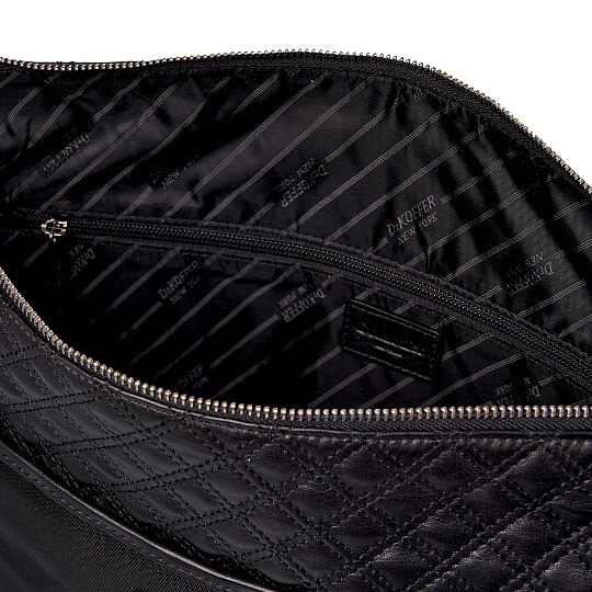 Сумка через плечо Dr.Koffer из натуральной кожи черная