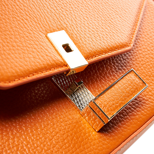 Женская сумка  Dr. Koffer из натуральной кожи оранжевая