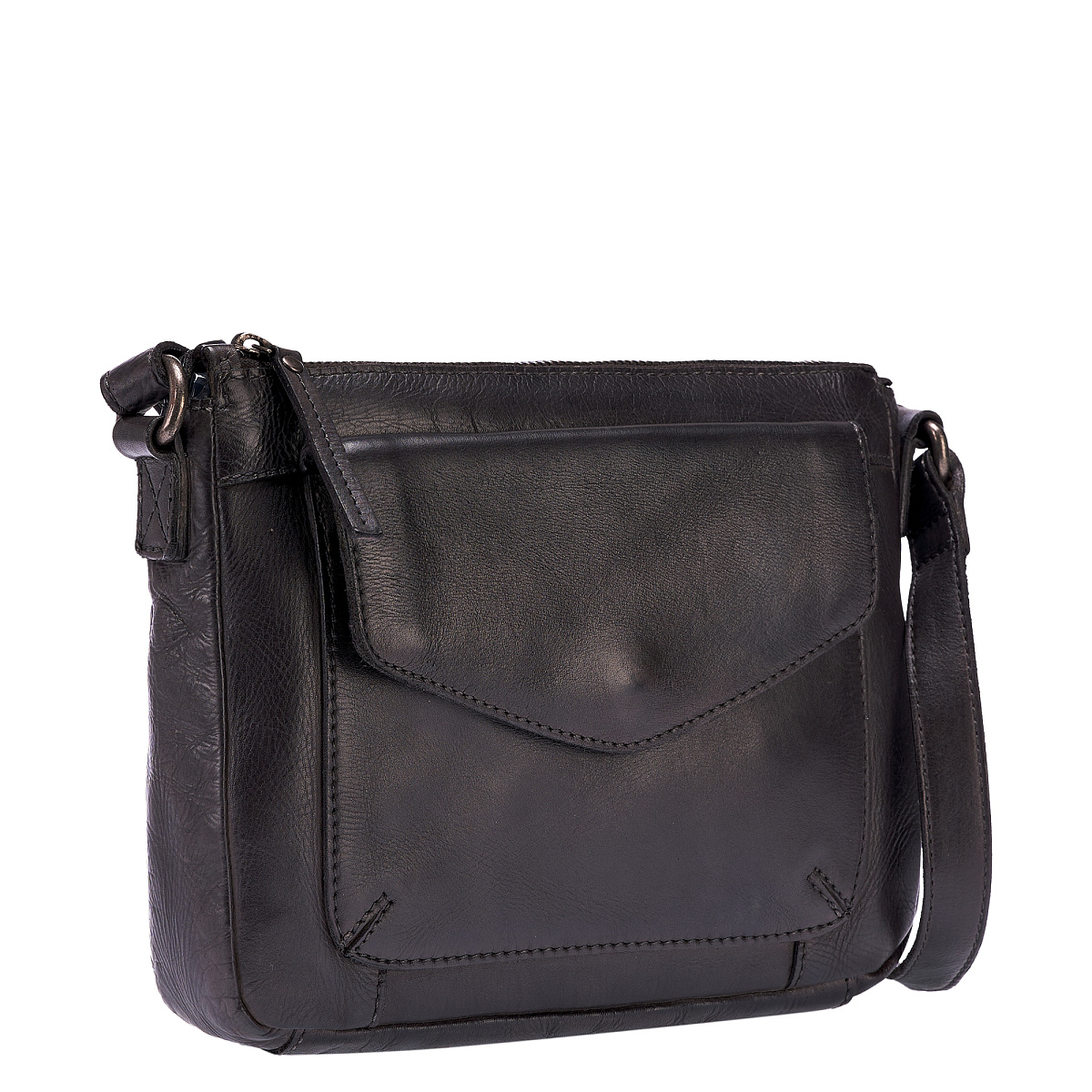 Сумка через плечо Dr.Koffer из натуральной кожи серая