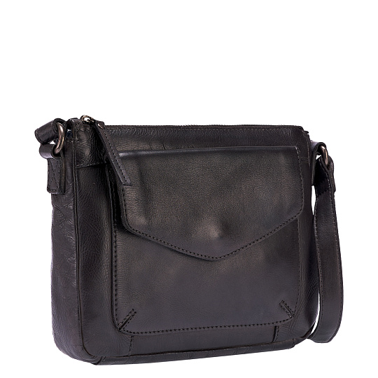 Сумка через плечо Dr.Koffer из натуральной кожи серая