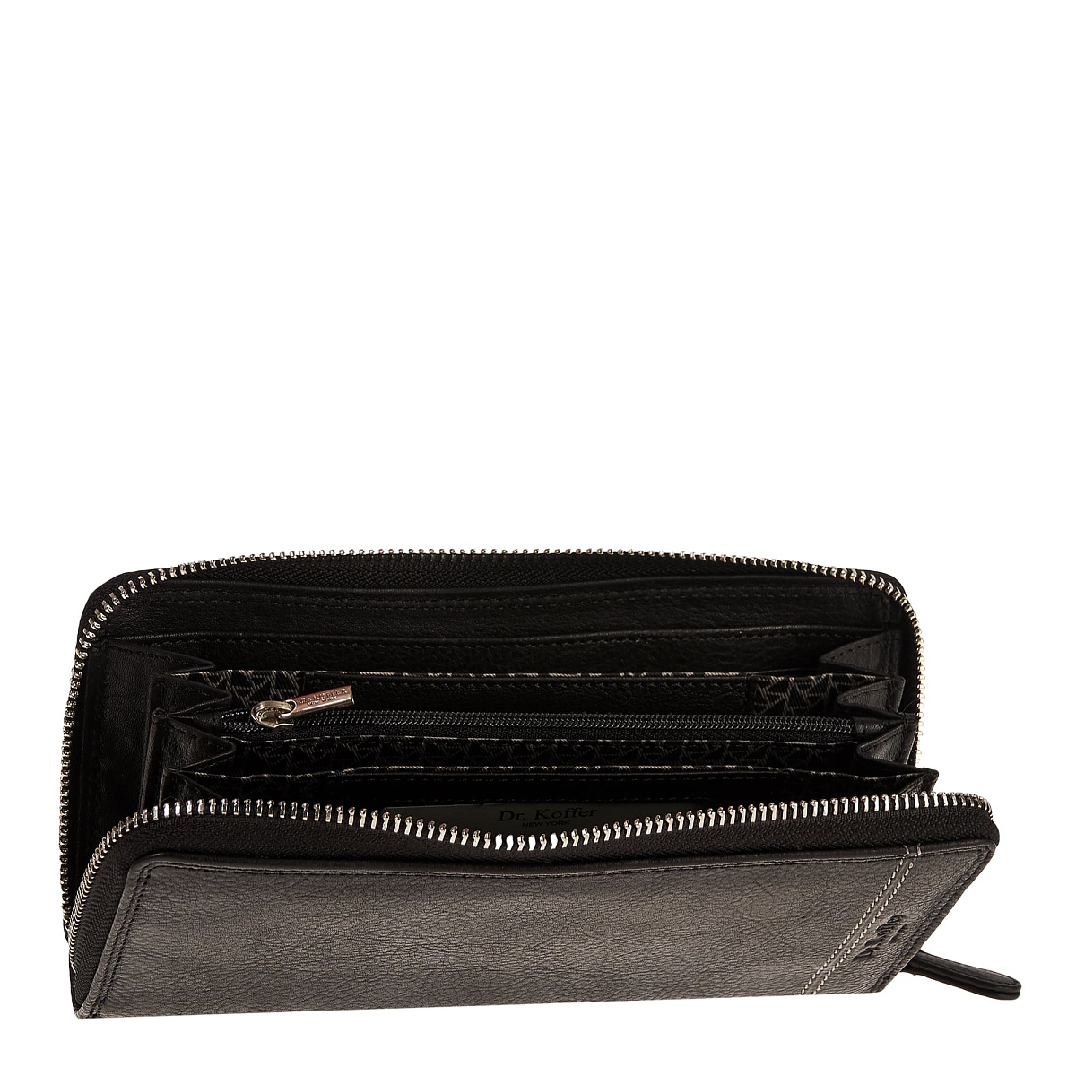 Портмоне Dr.Koffer из натуральной кожи черное