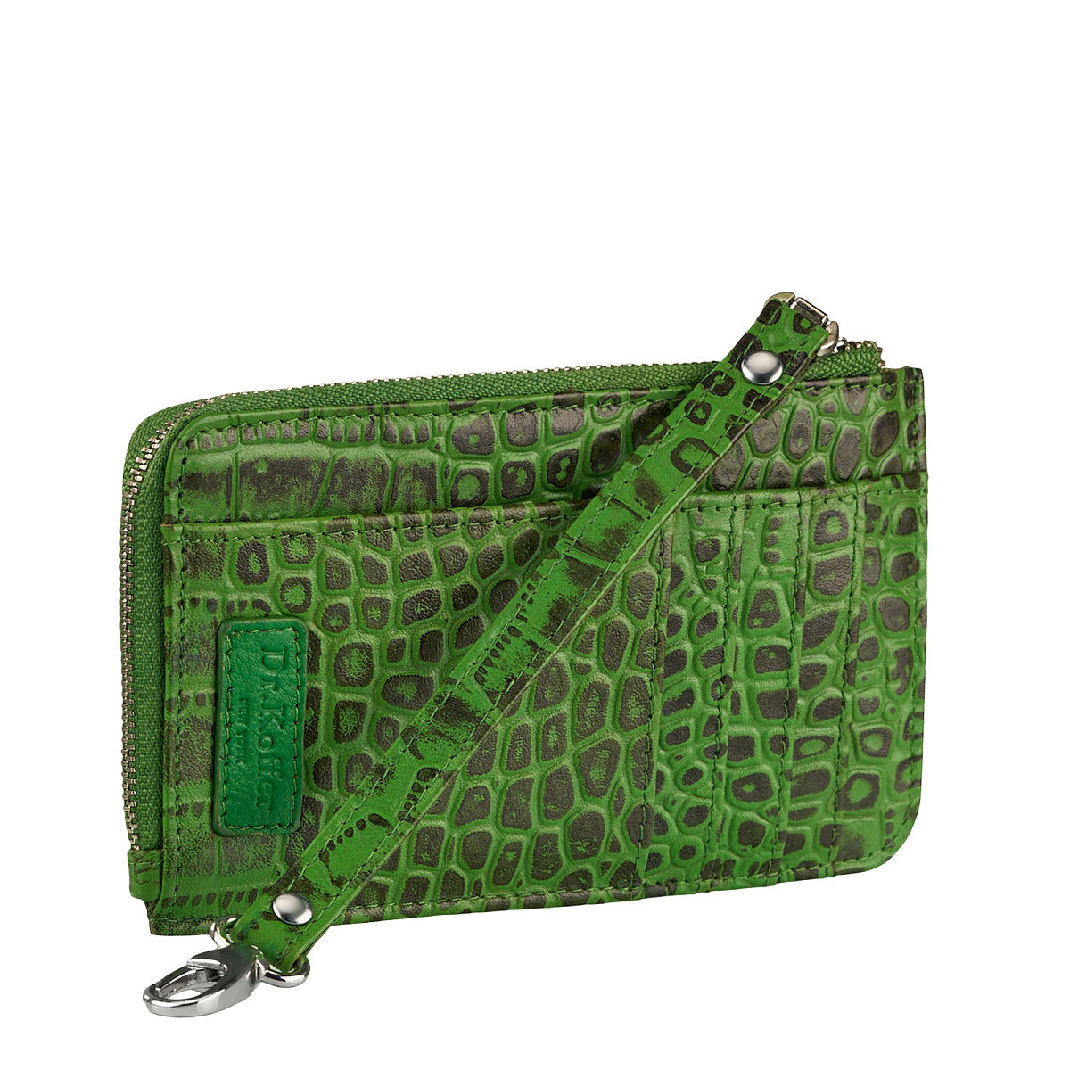 Портмоне Dr.Koffer из натуральной кожи зеленое
