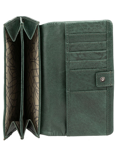 Кошелек Dr.Koffer из натуральной кожи зелёный