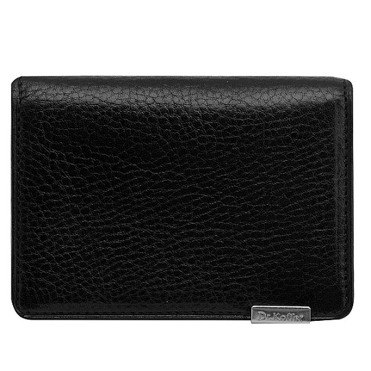 Визитница Dr.Koffer из натуральной кожи черная