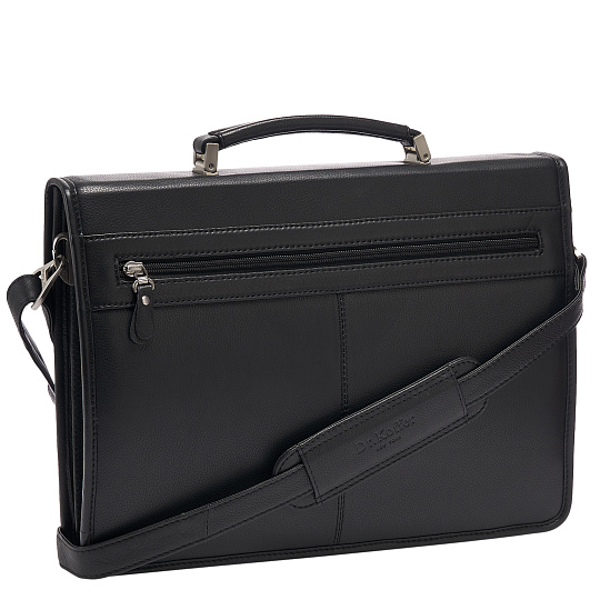 Портфель Dr.Koffer из натуральной кожи черный