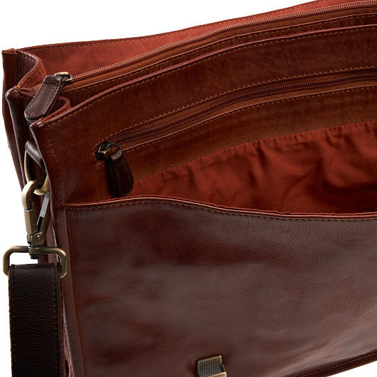 Портфель Dr.Koffer из натуральной кожи светло-коричневый