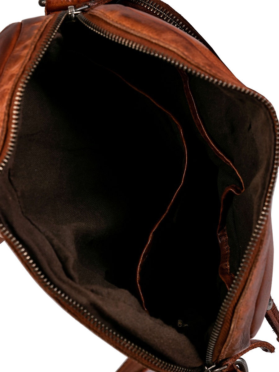 Сумка через плечо Dr.Koffer из натуральной кожи коричневая