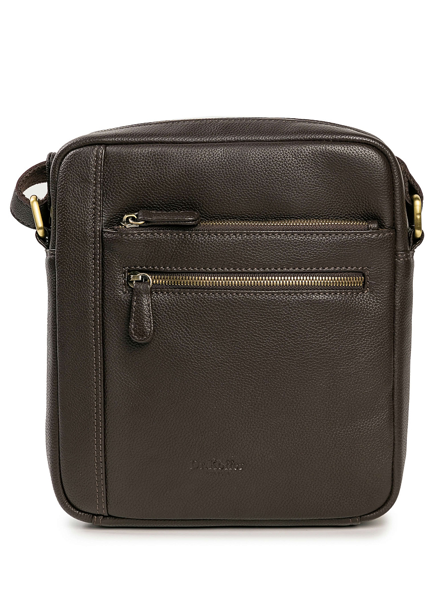 Сумка через плечо Dr.Koffer из натуральной кожи коричневая